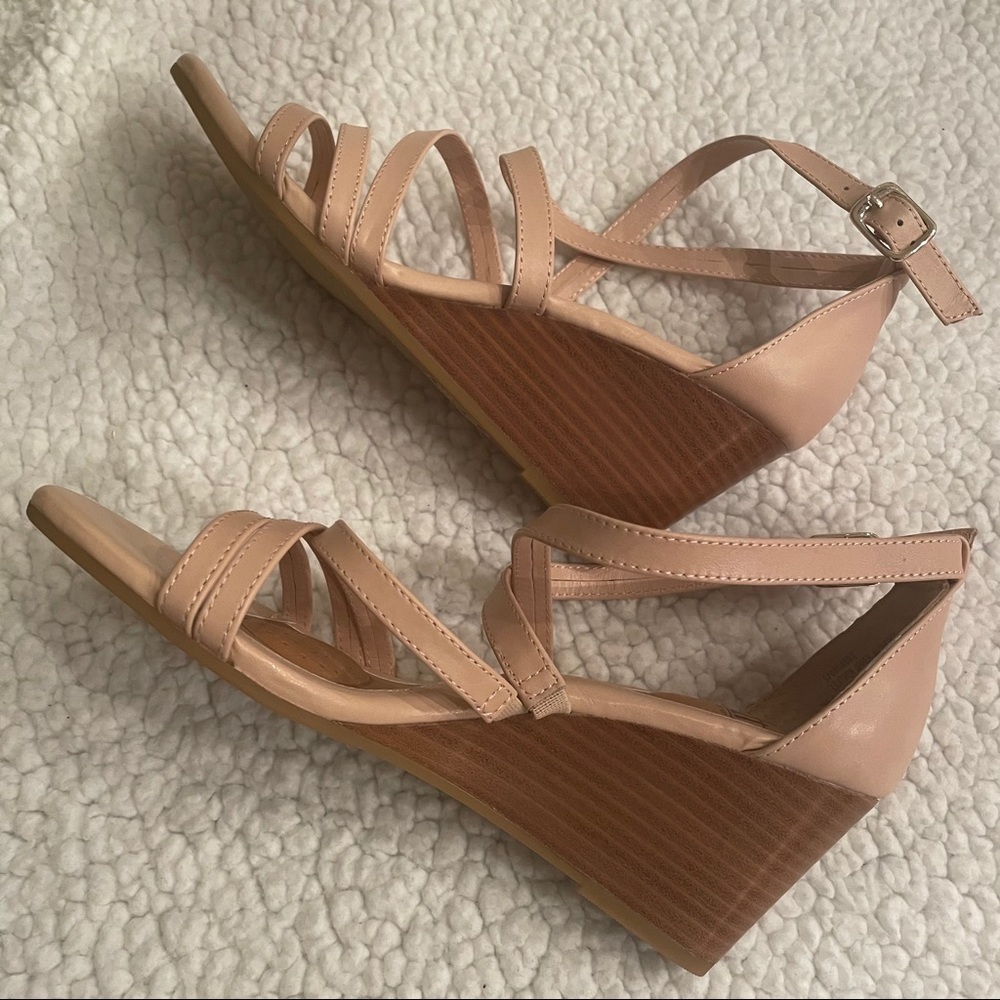 Sofft wedge leather sandals women 7M - Picture 3 of 6
